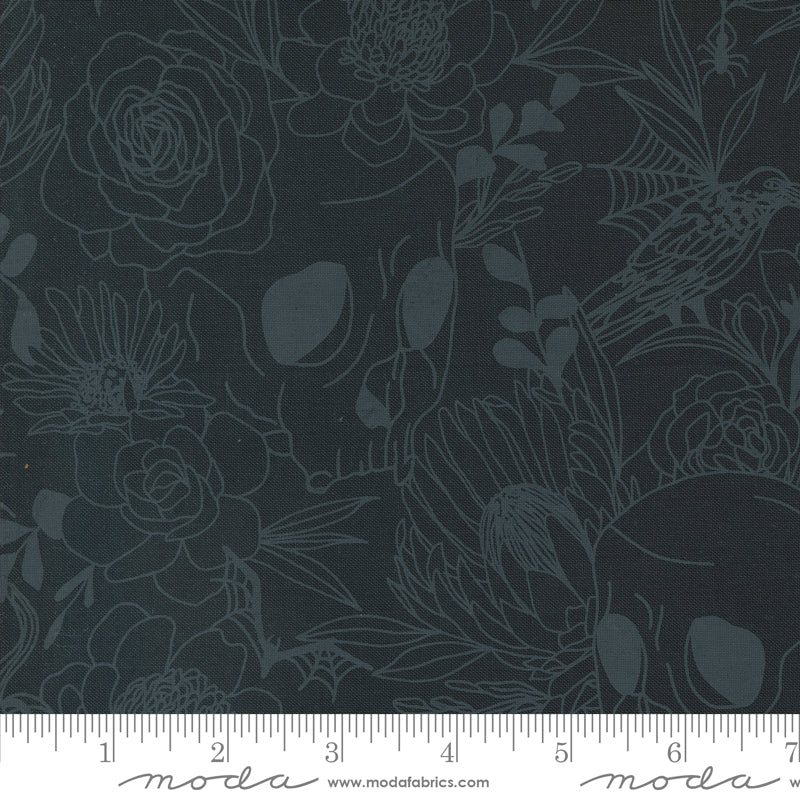 Noir by Alli K Design Haunted Garden Midnight    11540-33 Cotton Woven Fabric