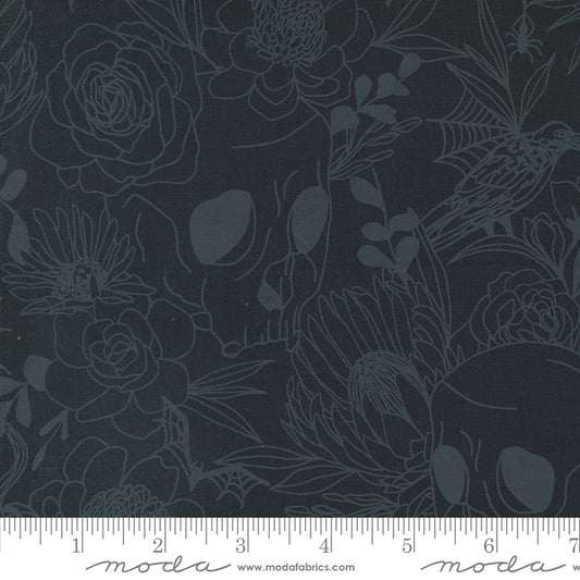 PREORDER ITEM - EXPECTED APRIL 2024: Noir by Alli K Design Haunted Garden Midnight    11540-33 Cotton Woven Fabric