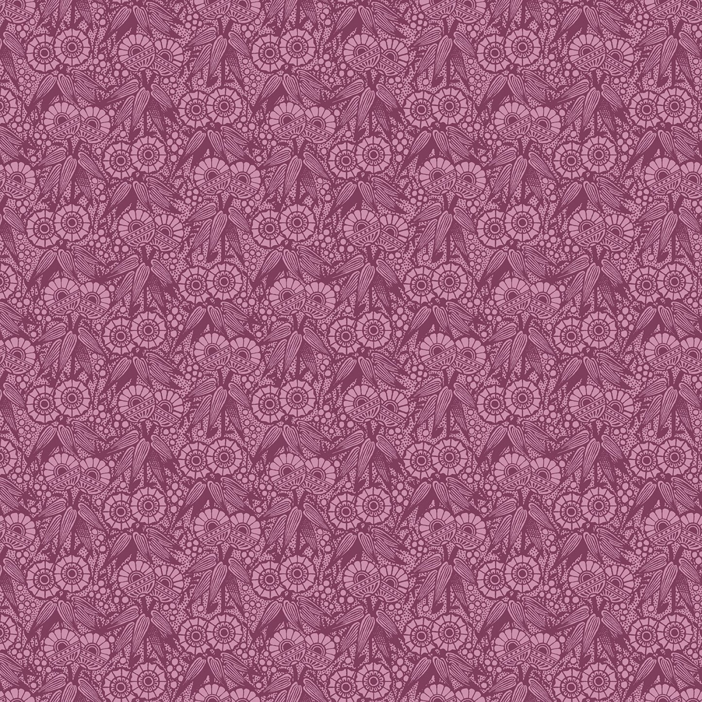 Inspired Heart by Kelly Rae Roberts Heart Geo Plum    13341B-65 Cotton Woven Fabric