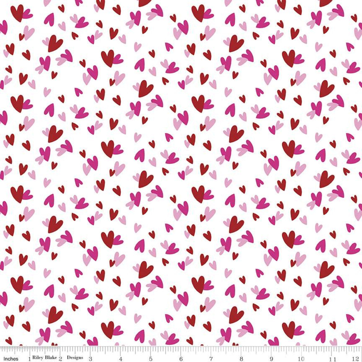Gnomes In Love by Tara Reed Hearts White     C11312-WHITE Cotton Woven Fabric