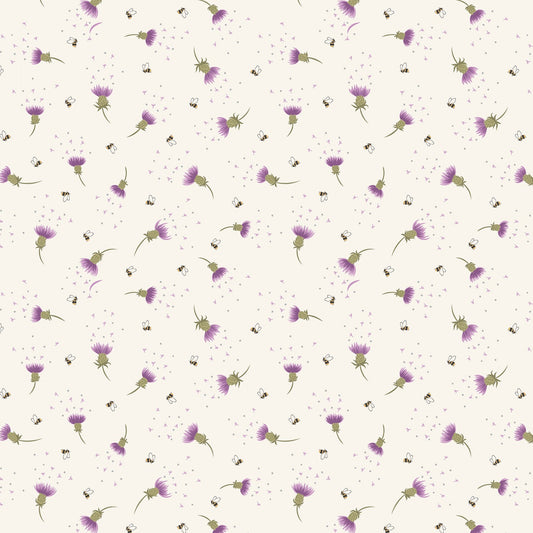 Celtic Faeries Heather and Bee Cream A734.1 Cotton Woven Fabric