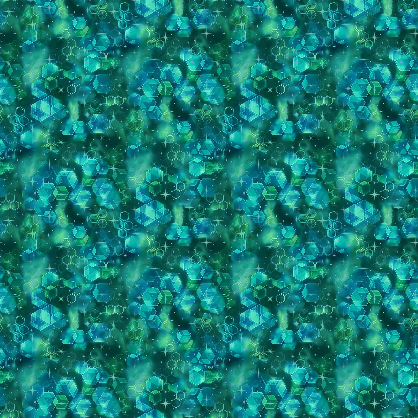 Night Vision Digital by Simon Jaiduk Hexie Texture Green    DP25094-76 Cotton Woven Fabric