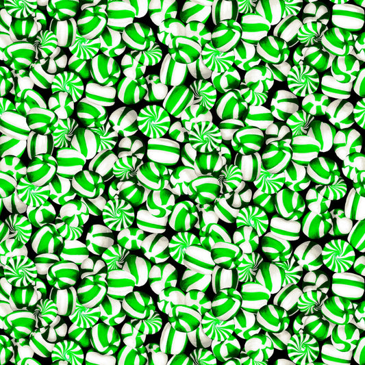 Sweet Holidays Holiday Peppermints Green 12782B-44 Cotton Woven Fabric