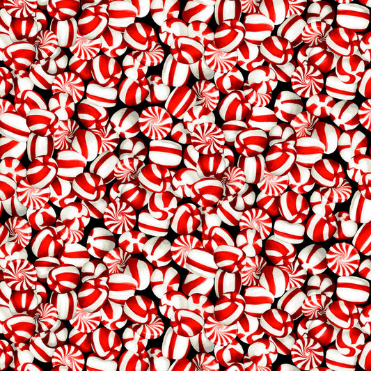 Sweet Holidays Holiday Peppermints Red 12782B-10 Cotton Woven Fabric