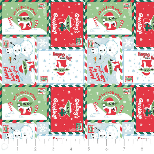 Licensed Character Winter Holiday IV Holiday Postcards Multi 73800406-01 Cotton Woven Fabric