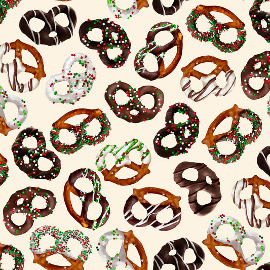 Sweet Holidays Holiday Pretzel Twists Multi 12787B-99 Cotton Woven Fabric