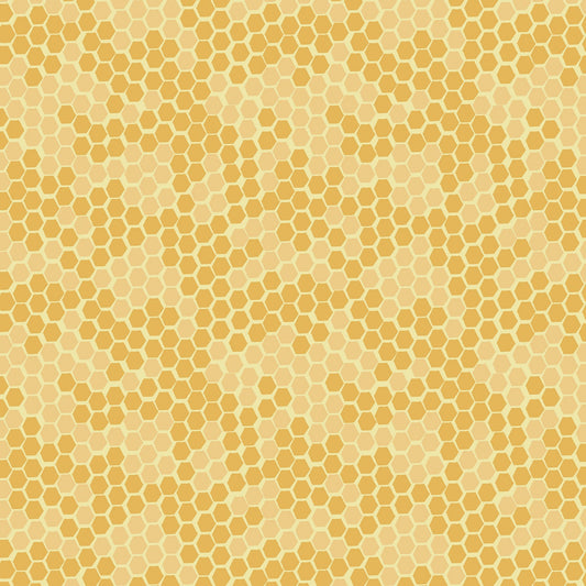 New Arrival: Buzzin with My Gnome-iezz  by Susan Winget Honeycomb Yellow    39840-555 Cotton Woven Fabric