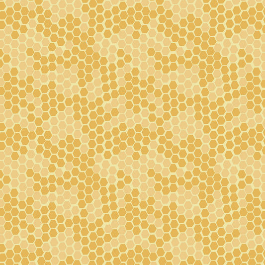 Buzzin with My Gnome-iezz  by Susan Winget Honeycomb Yellow    39840-555 Cotton Woven Fabric