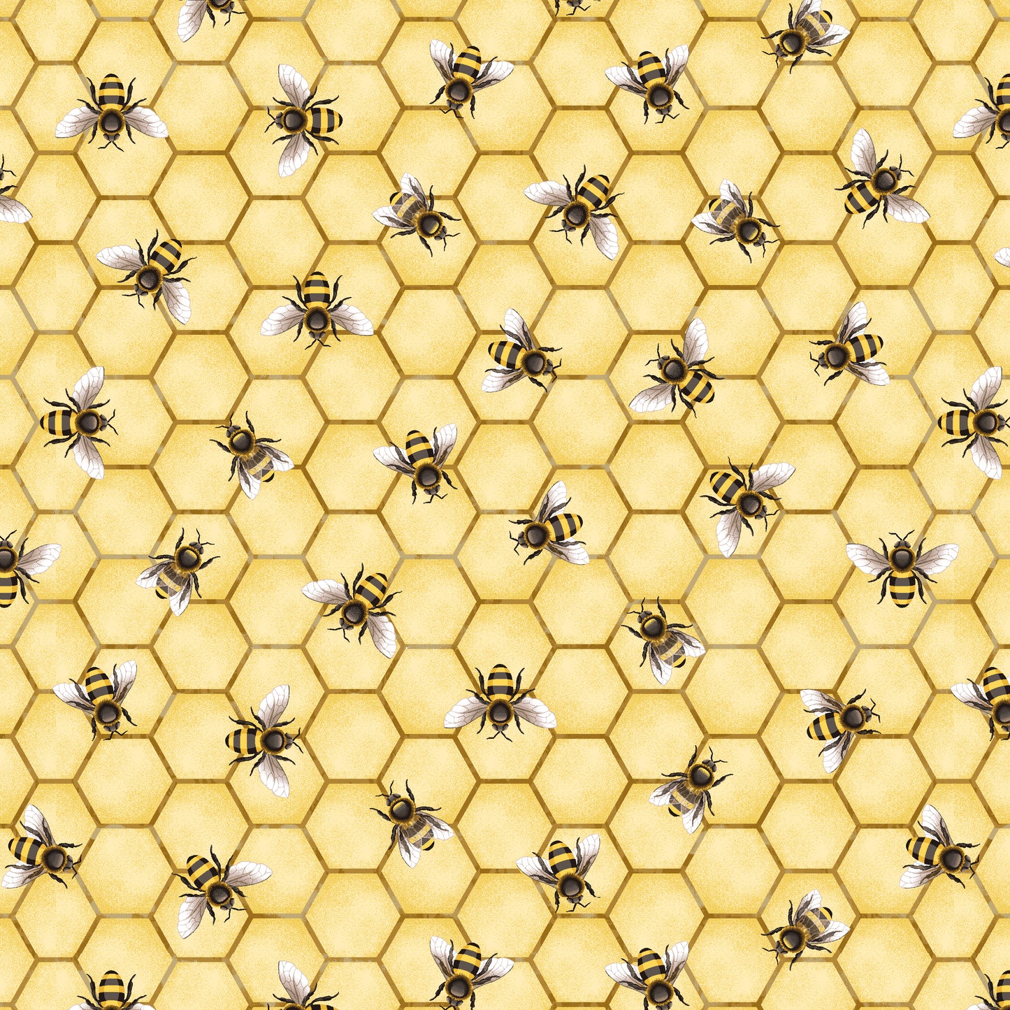 Bee All You Can Bee by Art Loft Honeycomb Yellow    6948-33 Cotton Woven Fabric