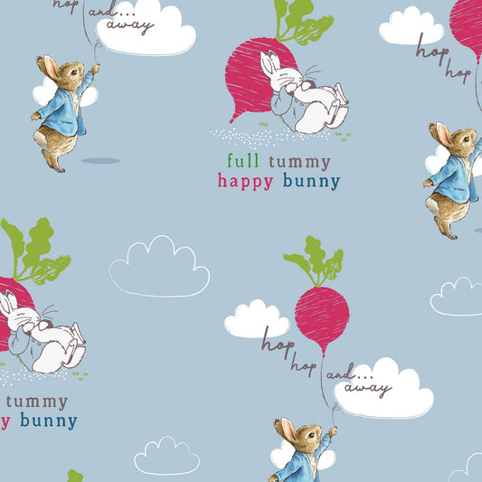 Peter Rabbit Homegrown Happiness by Beatriz Potter Hop Hop and Away Digitally Printed 2870C-02 Cotton Woven Fabric