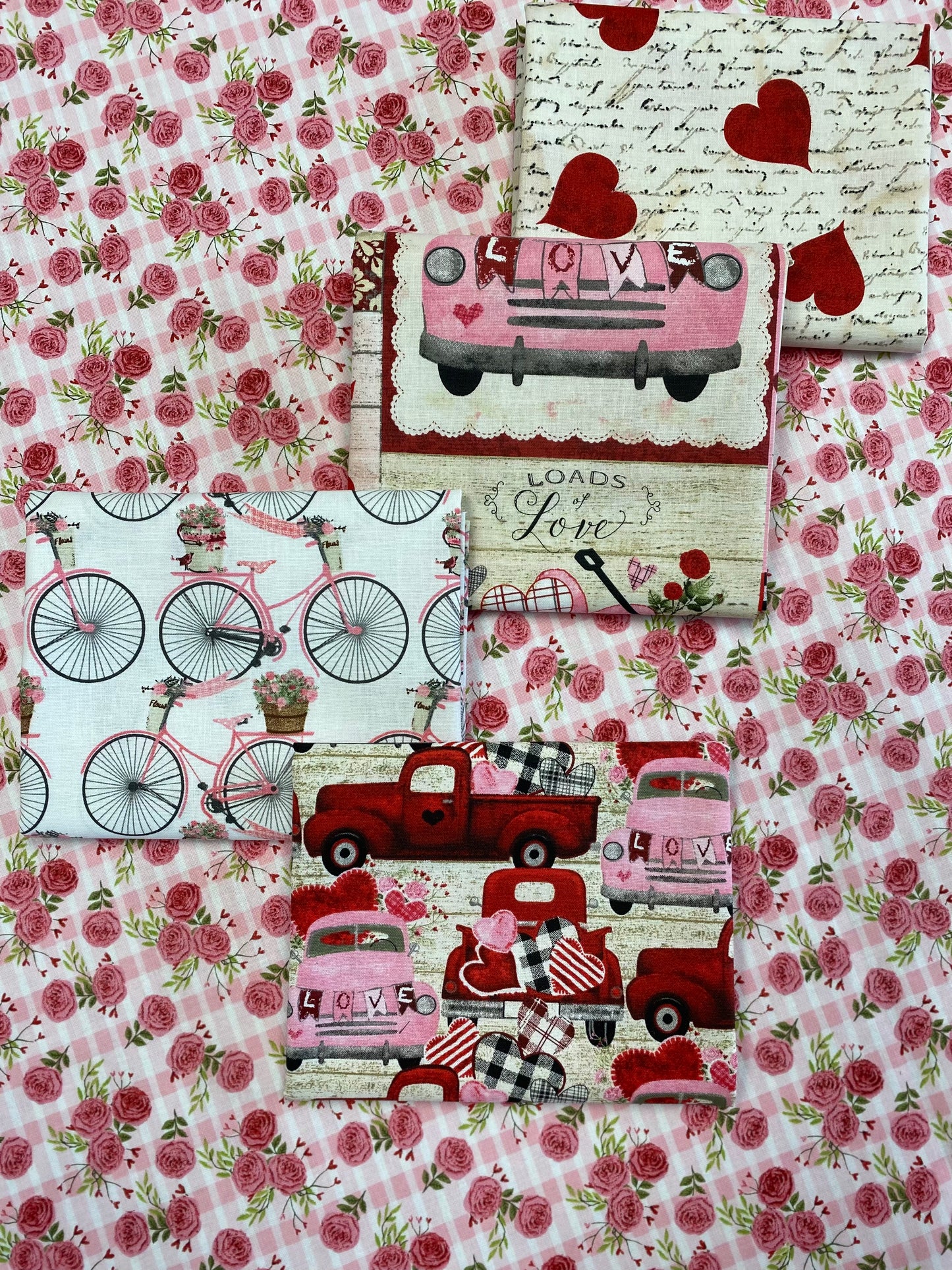 Hugs, Kisses & Special Wishes by Beth Albert Flower Bicycles White     19557-WHT-CTN-D Cotton Woven Fabric