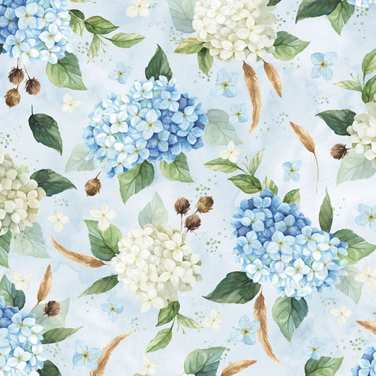 Celebrate the Seasons 2 Hydrangea U5130H-222 Cotton Woven Fabric