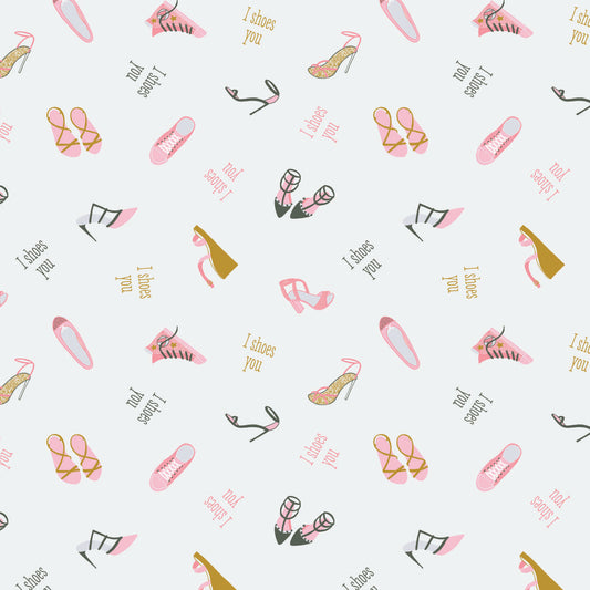 Licensed Valentine's Day II I Shoes Your Blush 61210101-01 Cotton Woven Fabric