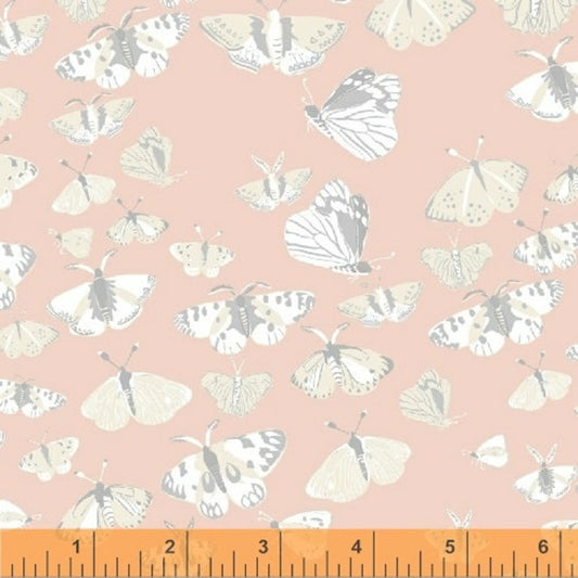 Night Hike by Heather Givens Pink Night Flight Cotton Woven Fabric