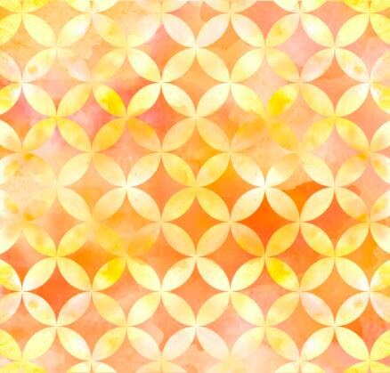 Sun Kissed Floral Orange and Yellow Circle Geo Cotton Woven Fabric