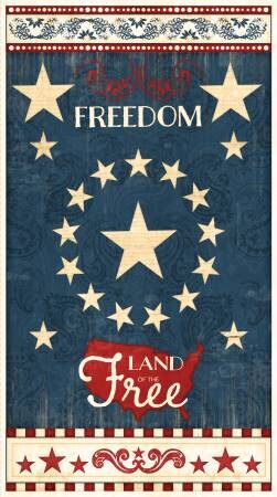 Color of Freedom by Jennifer Pugh 24" Panel on Denim Blue 82462-413 Cotton Woven Fabric
