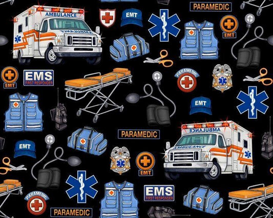 What the Doctor Ordered Medical Rescue Toss 24924J Cotton Woven Fabric