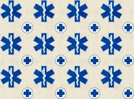 What the Doctor Ordered EMS Symbol 24945E Oatmal Cotton Woven Fabric