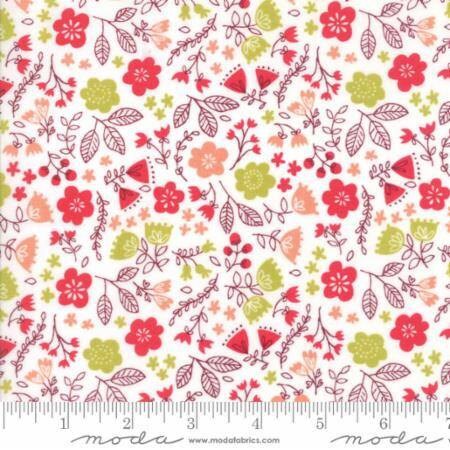 Just Another Walk in the Woods Toss the Garden Cream Cotton Woven Fabric