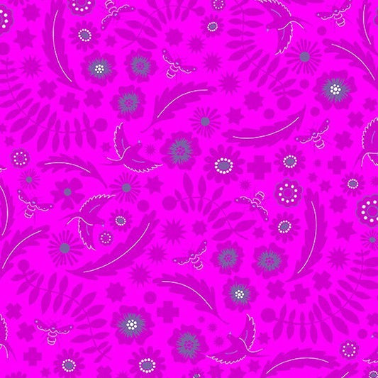 Sun Print 2017 by Alison Glass A-8483-P Meadow design in Tyrian Cotton Woven Fabric