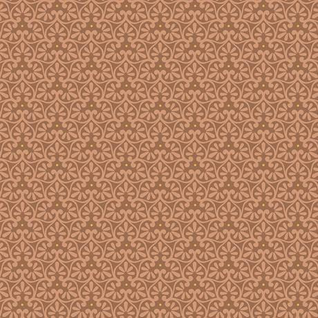 Yuna Calm Kimmidoll Flower Geo Tan Cotton Woven Fabric