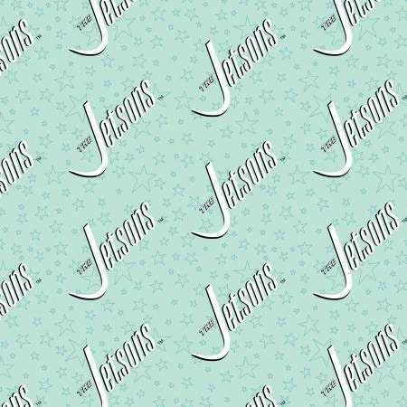 The Jetsons Blue Logo Cotton Woven Fabric