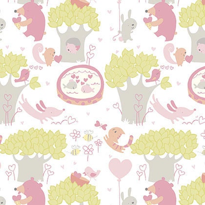 Sweetheart by David Walker Sweethearts Gray and Pink PWDW113.Posi Cotton Woven