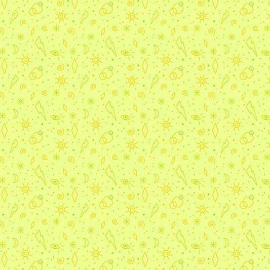 Tattooed by Libs Elliott Eggplant Zoltar A-8440-V Cotton Woven Fabric