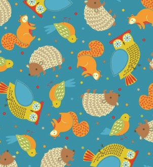 Camp Cozy Light Denim Animal Toss 23803-B Cotton Woven Fabric