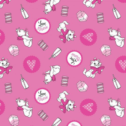 Licensed Disney Aristocats Love Marie Cotton Woven Fabric