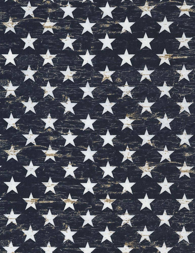 Stars on Blue Cotton usa-5568-navy Woven Fabric