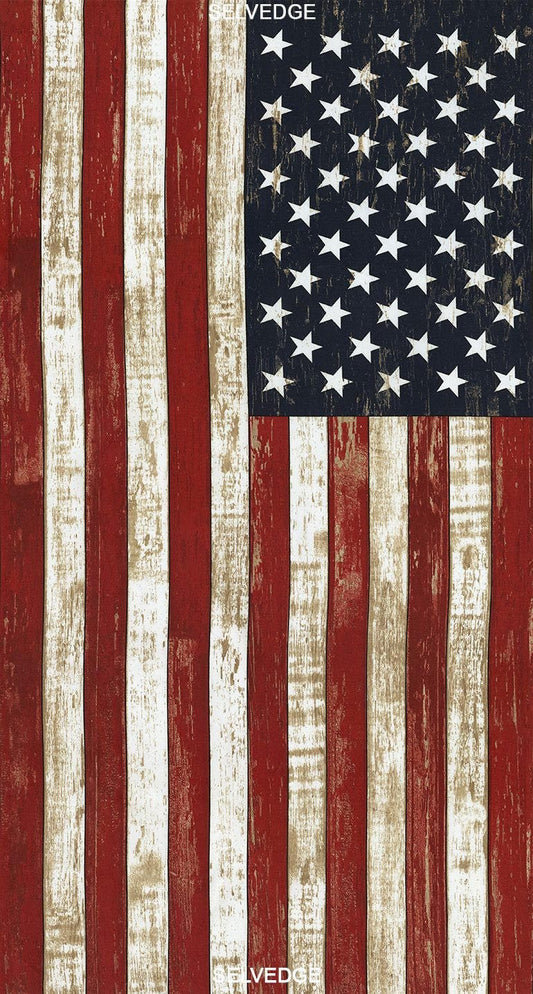 24" Panel American Flag TT-C5278 Cotton Woven Panel