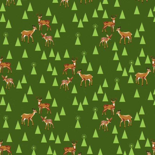 Tula Pink Holiday Homies Road Trip Pine Fresh PWTP106.PineFresh Cotton Woven Fabric