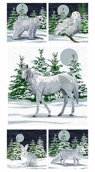 Winter Moon by Two Can Art 24" Panel Digitally Printed A-8516-C Cotton Woven Panel