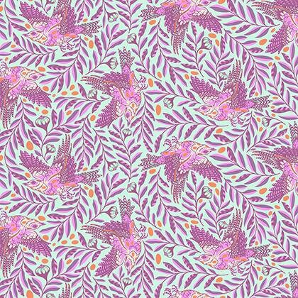 Tula Pink Spirit Animal Re-tweet Aurora PWTP099.Aurora Cotton Woven Fabric