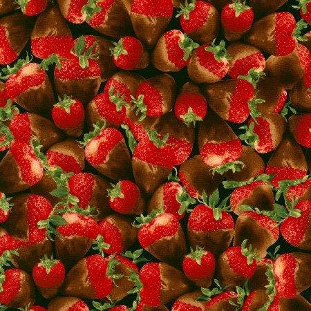 Chocolate Covered Strawberries Food-c5892 cotton woven fabric