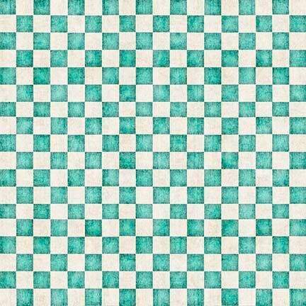 Home Sweet Home Aqua Checks 26332Q Cotton Woven Fabric