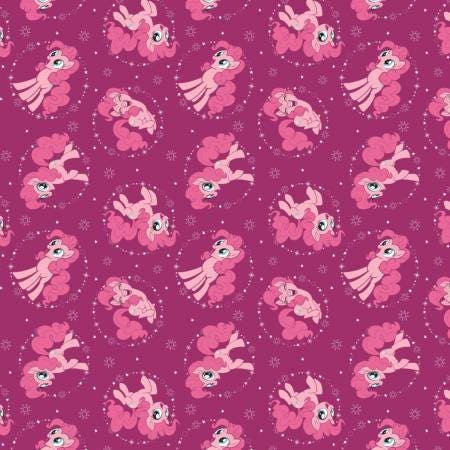 Licensed My Little Pony Fuchsia Pinky Pie My Little Pony Friends Digital Cotton Woven Fabric