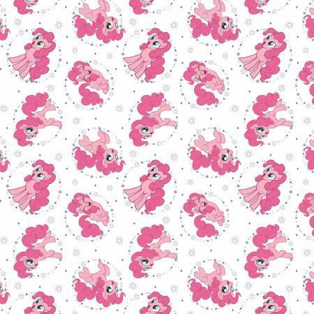 Licensed My Little Pony White Pinky Pie My Little Pony Friends Digital Cotton Woven