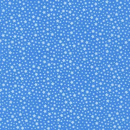 Happy Little Unicorns, Small Stars on Blue AUI-17164-10 Cotton Woven Fabric