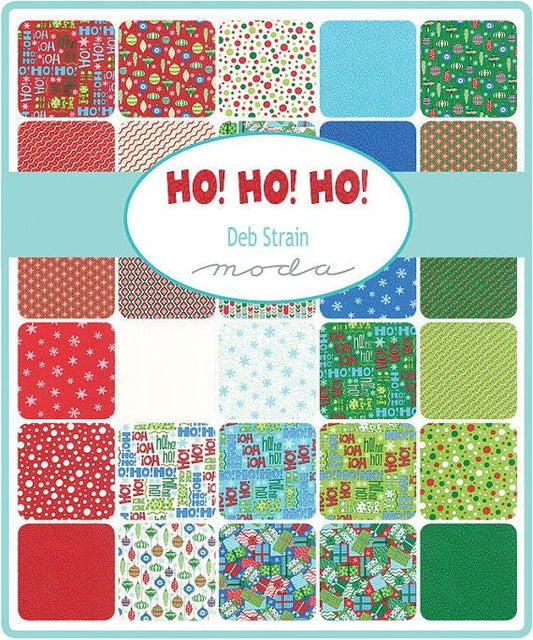 Ho Ho Ho by Deb Strain  2.5" strips Bundle of 40 Cotton woven