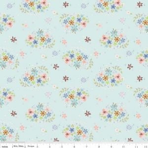 Neverland (Peter Pan) Flower Mint cotton woven fabric