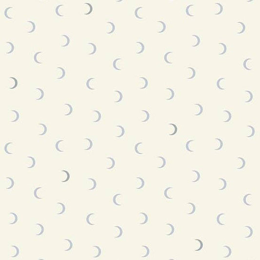 Wildside by Libs Elliot Moon Age Daydream White Cotton Woven Fabric