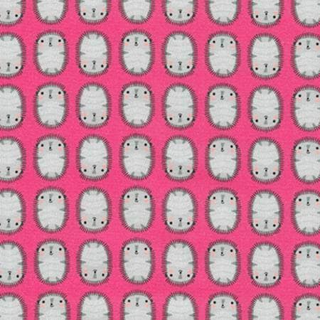 Suzy's Minis by Suzy Ultman Mini Hedgehogs on Pink Cotton Woven Fabric