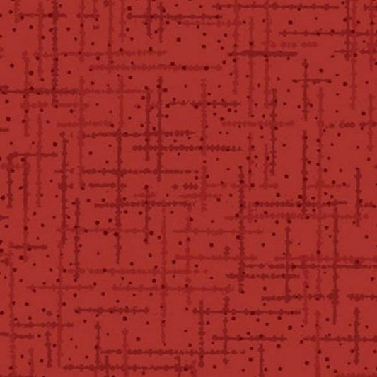 Matrix Red Crosshatch Cotton Woven Fabric
