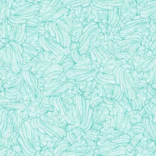 Home Sweet Home Whipped Cream Aqua Frosting 26331Q Cotton Woven Fabric