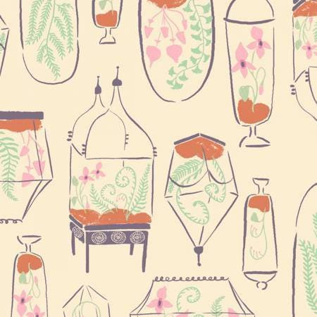 Woodland Nymph by Rae Ritchie Vanilla Terrariums Cotton Woven Fabric