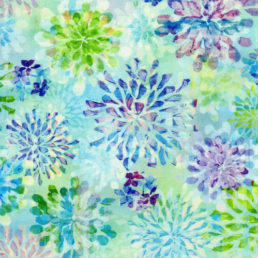 The Paper Garden Transparent Petals Seaglass Digital Cotton Woven Fabric