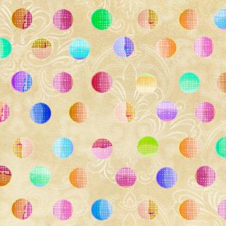 Good Dogs by Connie Haley Multi Dots 12986-cream Digital Cotton Woven Fabric