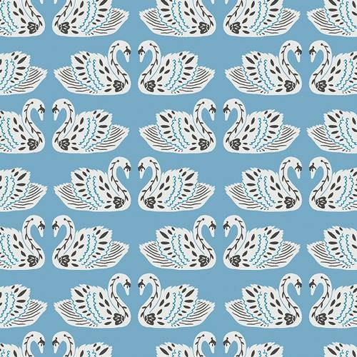Tallinn by Jessica Swift Baltic Swan Sky TAL-65304 Cotton Woven Fabric